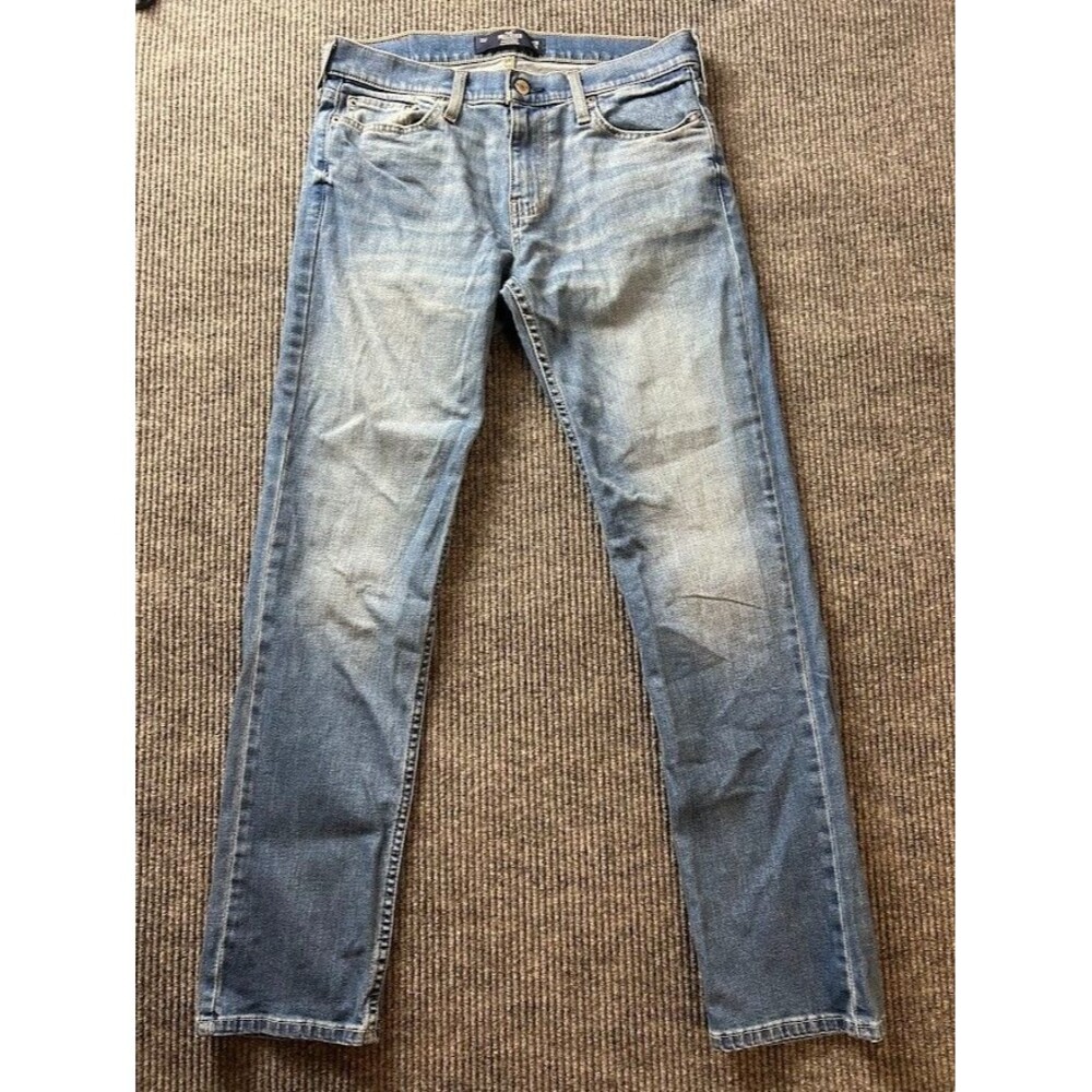 Hollister Co Mens Blue Jeans 30 x 32 Faded Classic Straight Y2K Skater Casual